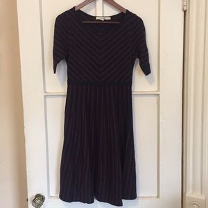 Boden dress, flare skirt, wool/cotton mix.